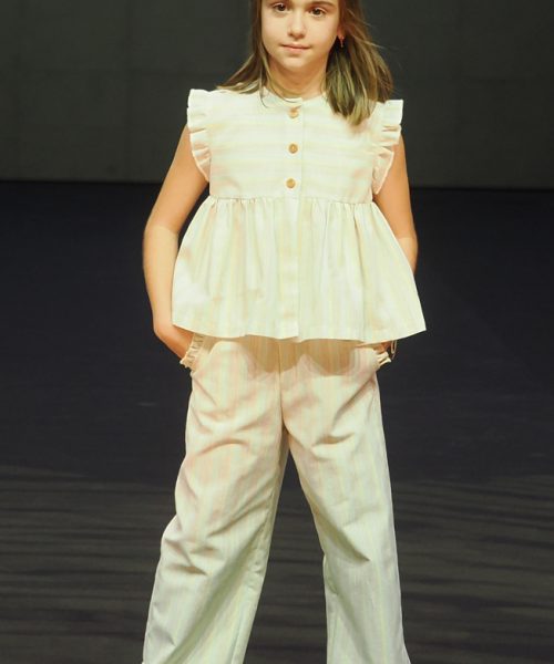 Alternative view of SISAL: Pantalón lino rayas