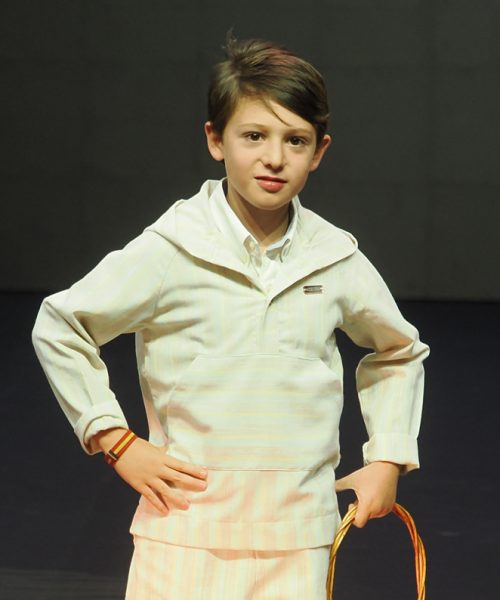 ALGODÓN: Casaca lino rayas